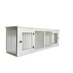 Double Door Wood Dog Kennel Furniture Wooden Dog Crate Bed Sustainable