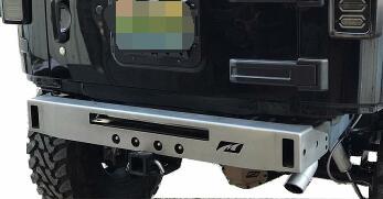 Jeep Jk Wrangler Rear Bumper With Towing Hook Black Powder-Coated (Steel) Accept