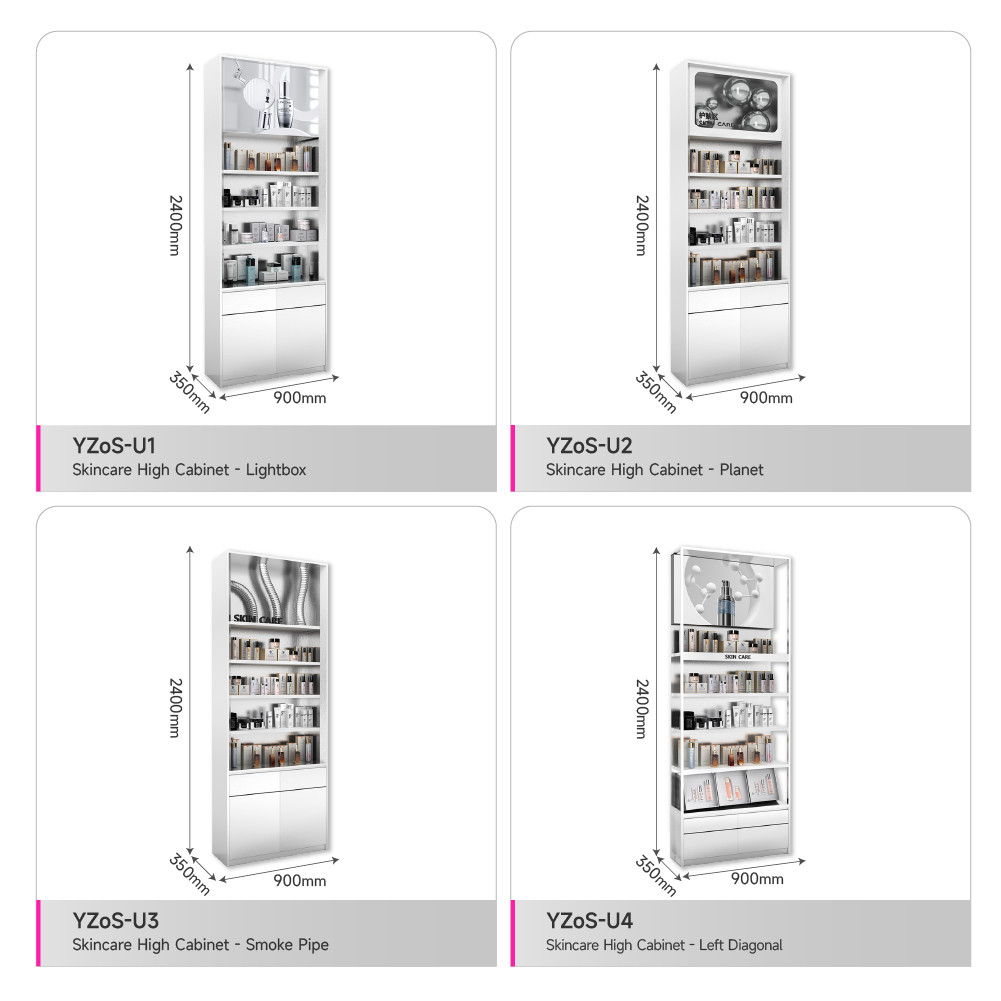 Cosmetic Display Cabinet Multi Layer Adjustable Display Rack For Retail Store Design And Customized Shop Decoration