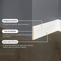 Buy cheap Waterproof White Primed Mdf Baseboard Primed Wood Molding Corner Decoration product