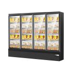 Supermarket Frozen Food Display Case Upright Fan Cooling Ice Cream Freezer