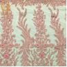 Buy cheap Modern Pink Beaded Embroidered Lace Fabric For Nigerian Wedding from wholesalers