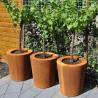 Buy cheap Outdoor Garden Metal Flower Pots Tapered Cylinder Corten Steel Conical Planters from wholesalers