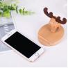 Buy cheap Natural Wooden Cell Phone Stand, Ecofriendly Smartphone Holder, Cute Cartoon Deer Office Mobile Phone Base from wholesalers