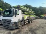 Green 2020 Zoomlion 49m Used Concrete Pump Truck on Mercedes Benz Heavy