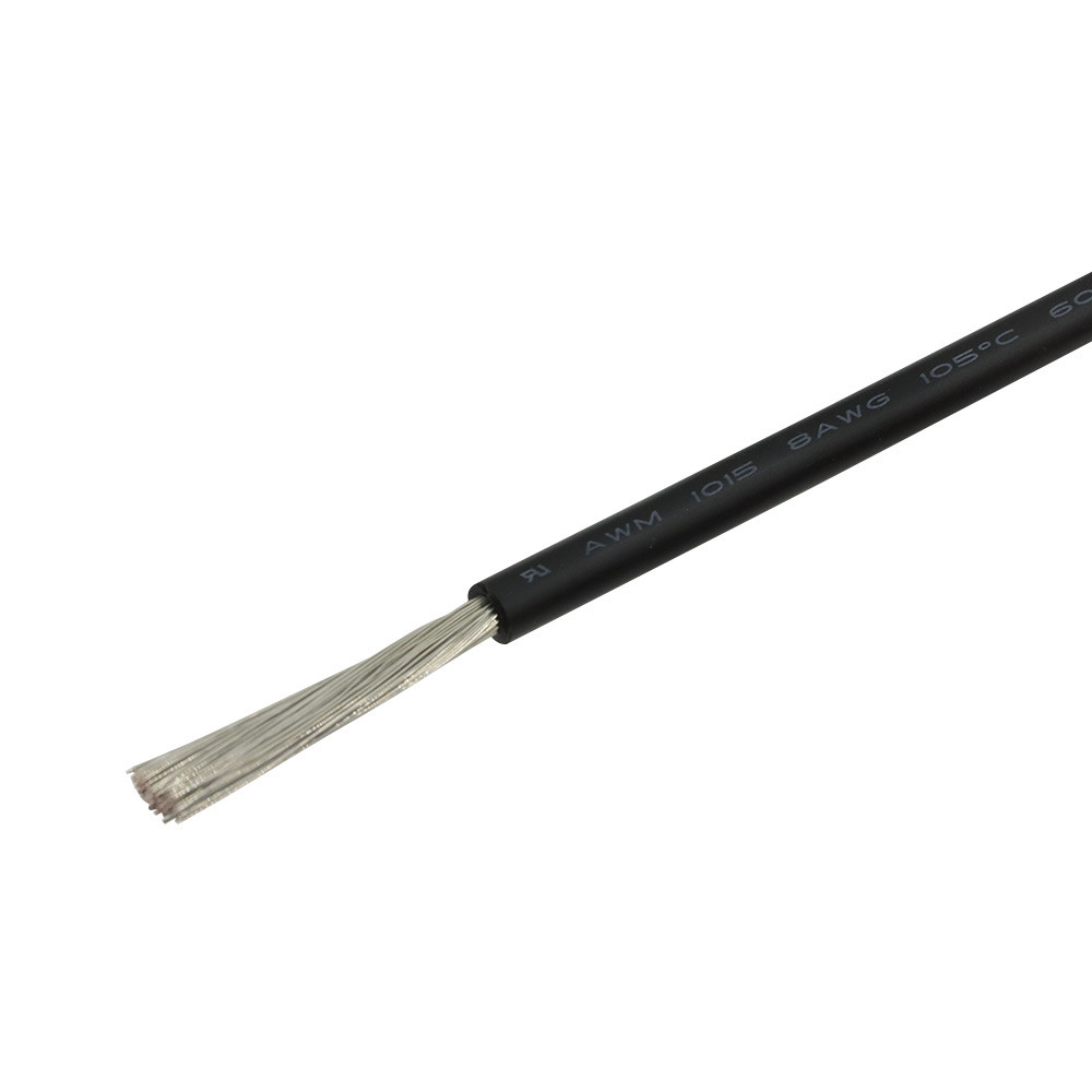 2AWG Hookup Single Core Automotive Cable Wire UL1015 Black Color