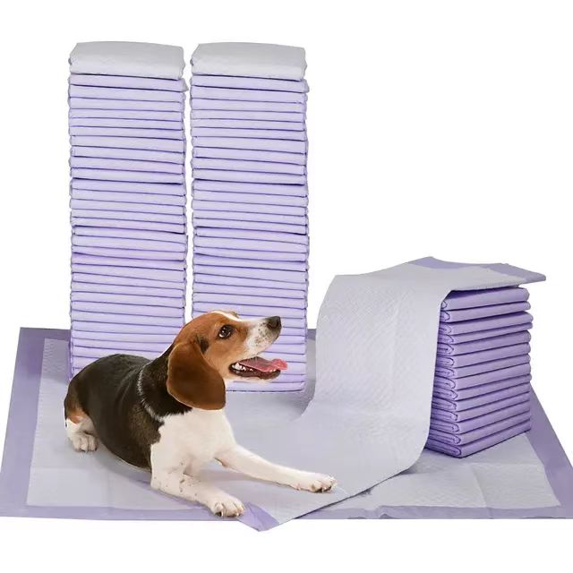 Fluff pulp SAP Non woven fabric Tissue PE Waterproof Pet Mat Diaper for Puppy Training