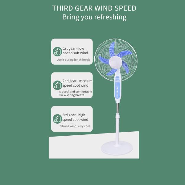 Buy cheap 15W Home Battery Operated Fans Rechargeable Standing Fan from wholesalers