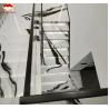 Buy cheap Bookmatched Panda White Marble Stair for Modern Interior Design in Professional Hotel from wholesalers