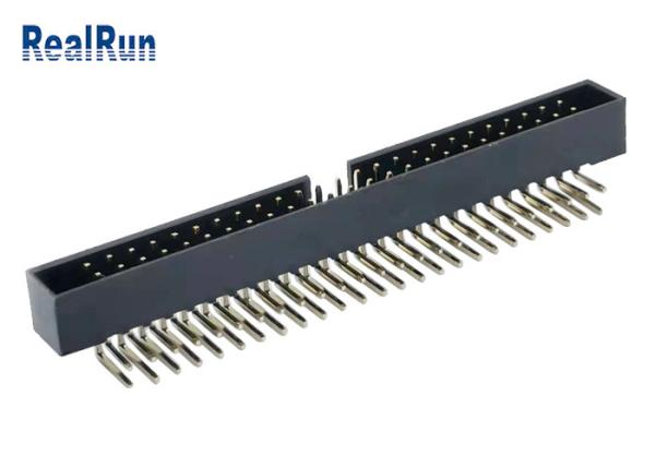 Buy cheap PA6T UL94V-0 IDC Box Header 50P Double Row Shrouded Pin SGS from wholesalers