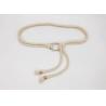 Buy cheap 1.5CM Beige Color Stretch Webbing Belt , Ladies Webbing Belt 65 - 80cm Length from wholesalers