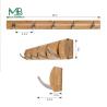 Buy cheap Sustainable Bamboo Coat Hooks Hat Wall Hook Wall Mounted from wholesalers