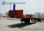 40 Ft Container Flatbed Dump Heavy Duty Flatbed Trailer 3 Axles 50T