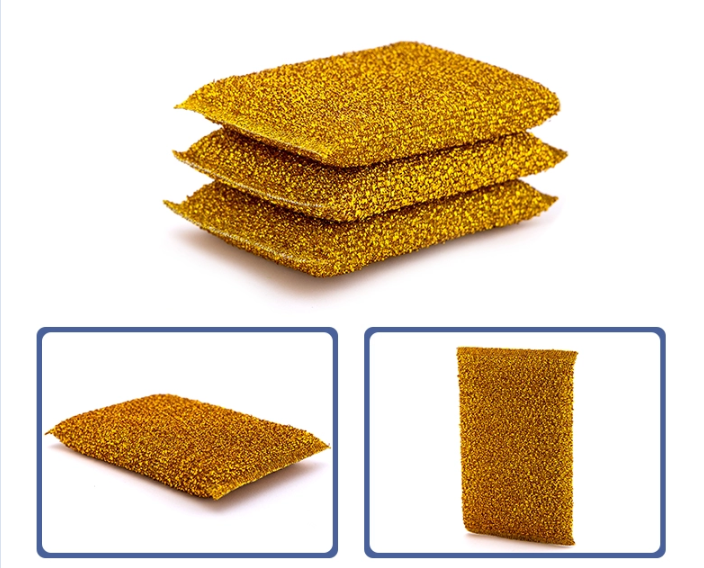 Anticorrosive Kitchen Cleaning Scourer Microfiber Kitchen Sponge Scourer 12.5*9*2cm