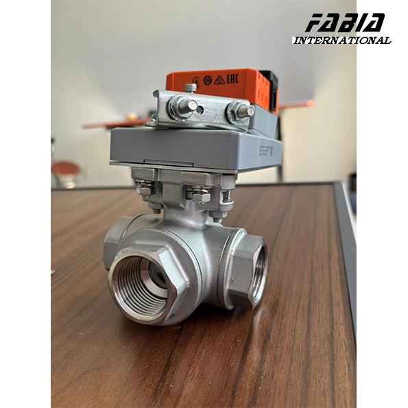 Buy cheap Stainless Steel Electric High Temperature Srew Thread Three Way Ball Valve For Petroleum And Power Industry from wholesalers
