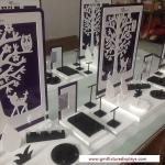 CounterJewelry Display Set Customized Design White & Black Acrylic Stand for