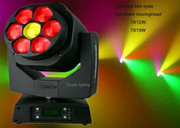 Buy cheap Zoom Moving Head Beam Light With High Power 12w / 15w Led Lamp , AC100-240V from wholesalers