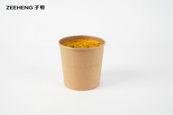Buy cheap 12 Oz Biodegradable Soup Cups Kraft Paper Bowls With Lids from wholesalers