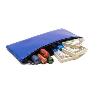 Buy cheap Heat Transfer Printed Zipper Bank Bags Made from Clear Vinyl and Leather for Secure Storage of Bank Checks Pens and IDs from wholesalers