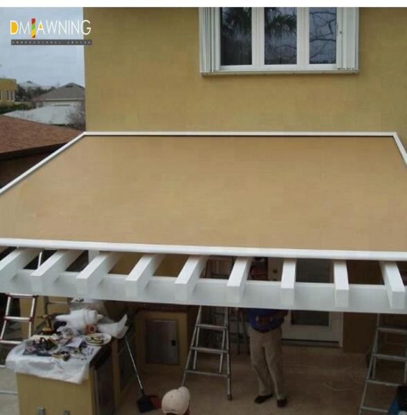Black Louvered Roof Pergola Conservatory Remote Control Awning