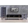 Buy cheap Top Genuine Leather Side Coffee Table Metal Lock Steel Frame With Drawers from wholesalers