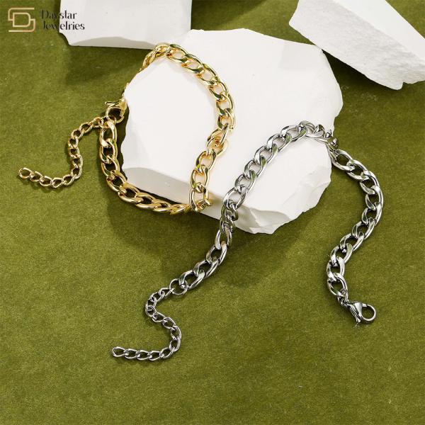 Buy cheap Men Stainless Steel Bracelet , Contemporary Hip Hop Cuban Link Bracelet from wholesalers