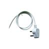 Buy cheap South African White 3 Round Pin Power Cord without stopper 0.5m-10m copper power cable from wholesalers