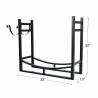 Buy cheap 30inch Heavy Duty Firewood Rack Power Coated Steel Log Holder for Fireplace Decoration from wholesalers