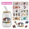 Buy cheap UV DTF Transfer Cup Wrap Stickers For Glass Tumblers Custom Logo Rugby Sports Balls 16Oz from wholesalers
