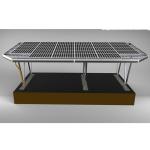 Double Row Solar Car Parking SS304 Carport Solar Mounting Structure Waterproof
