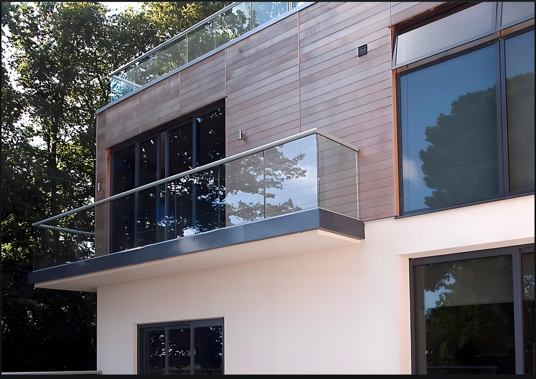 Tempered Glass Balcony Railing Fencing Slim Profile for High Rise Apartment Hotel Pool