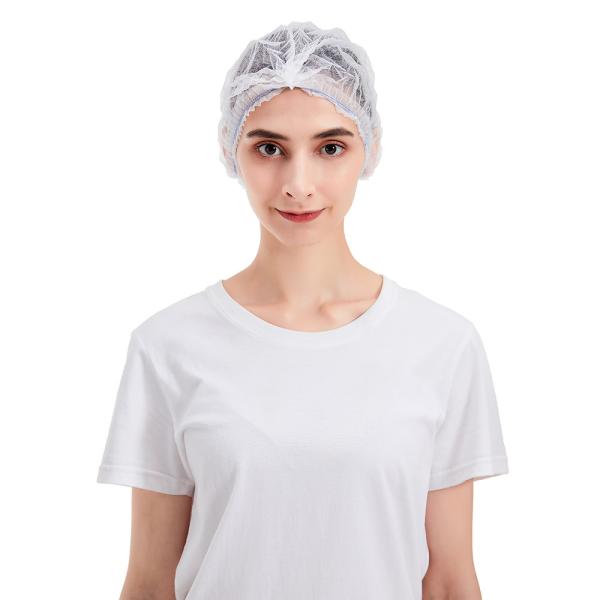 Buy cheap White Mob Disposable Non Woven Bouffant Cap Dustproof from wholesalers