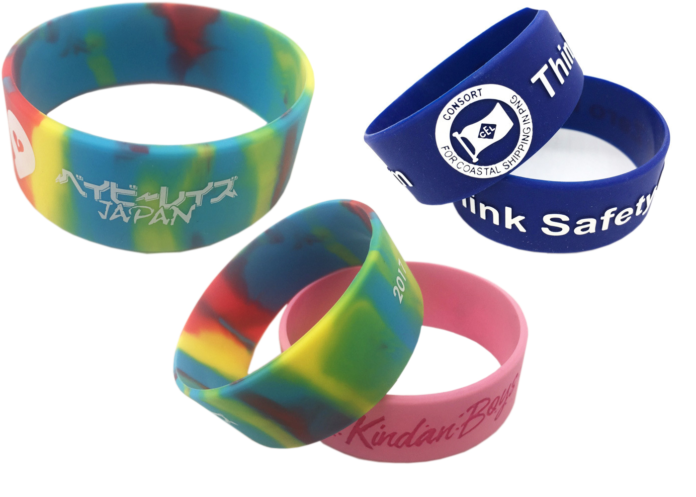 Widen custom Silicone bracelet for boys girls logo Wristband Recessed Rubber strap words color size