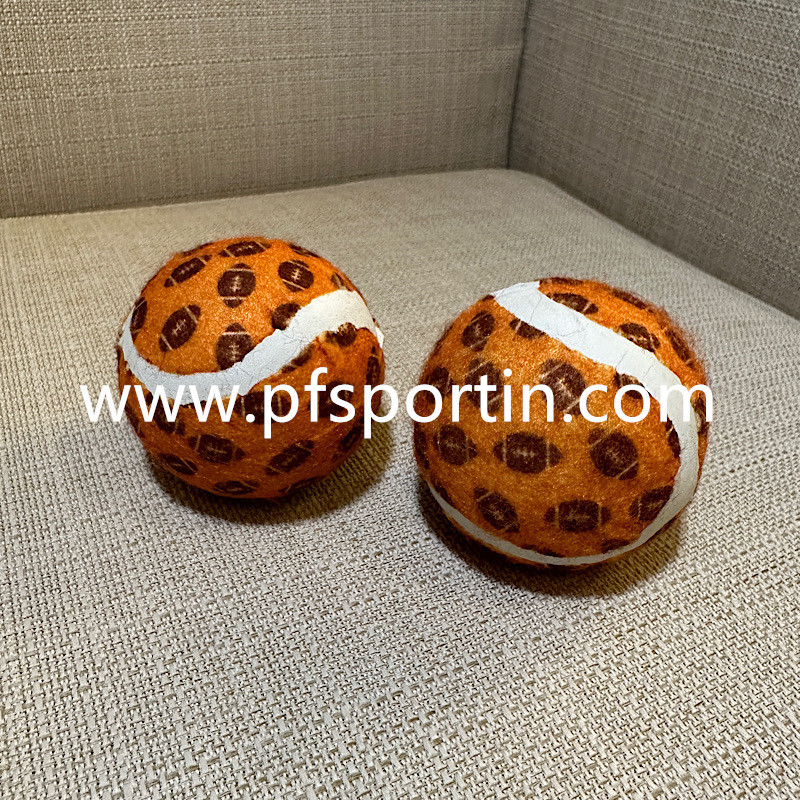 Custom logo 2.5" Diameter Eco-Friendly Rubber Pet Tennis Balls For Dogs Pet Safe Dog Toys for Exercise Training