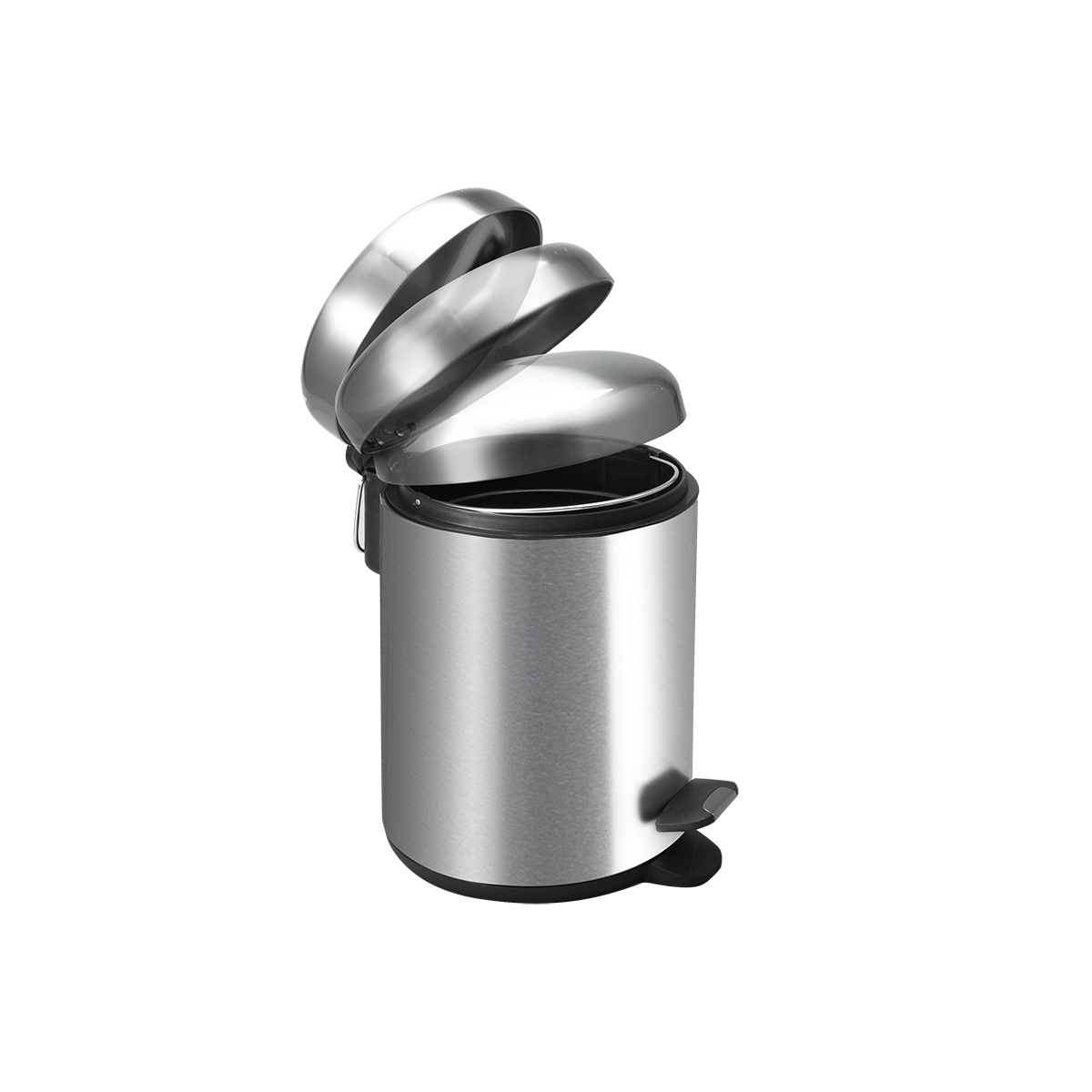 Custom Logo 5L Stainless Steel Pedal Bin for Waste Management in Round Shape