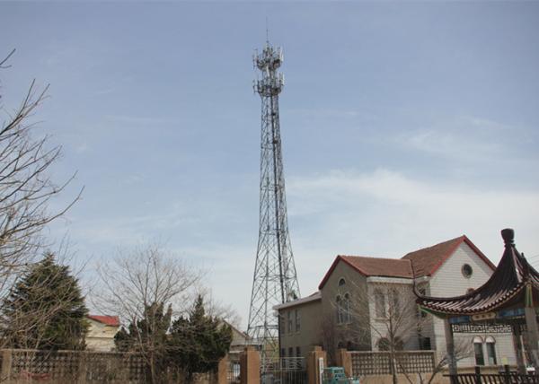 Buy cheap 5 - 300KM / 60m 4-legged Hot Dip Galvanization Telecom Steel Tubular Tower for Mobile Communication from wholesalers