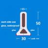 Buy cheap Waterproof Tape Flexible Silicone Self Adhesive Water Barrier for Shower 50mmx30mm from wholesalers