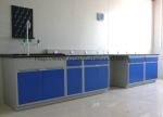 Cold Rolled Steel Lab Furniture Island Bench Smooth Frame 3000*1500*850mm