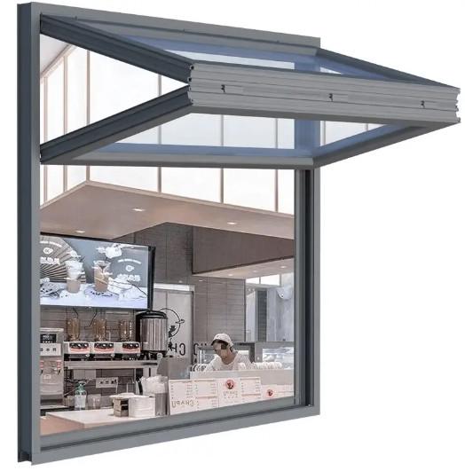 Buy cheap Glass Restaurant Bar Store Vertical Aluminium Fold Up Windows with Tempered and Insulating Glass from wholesalers