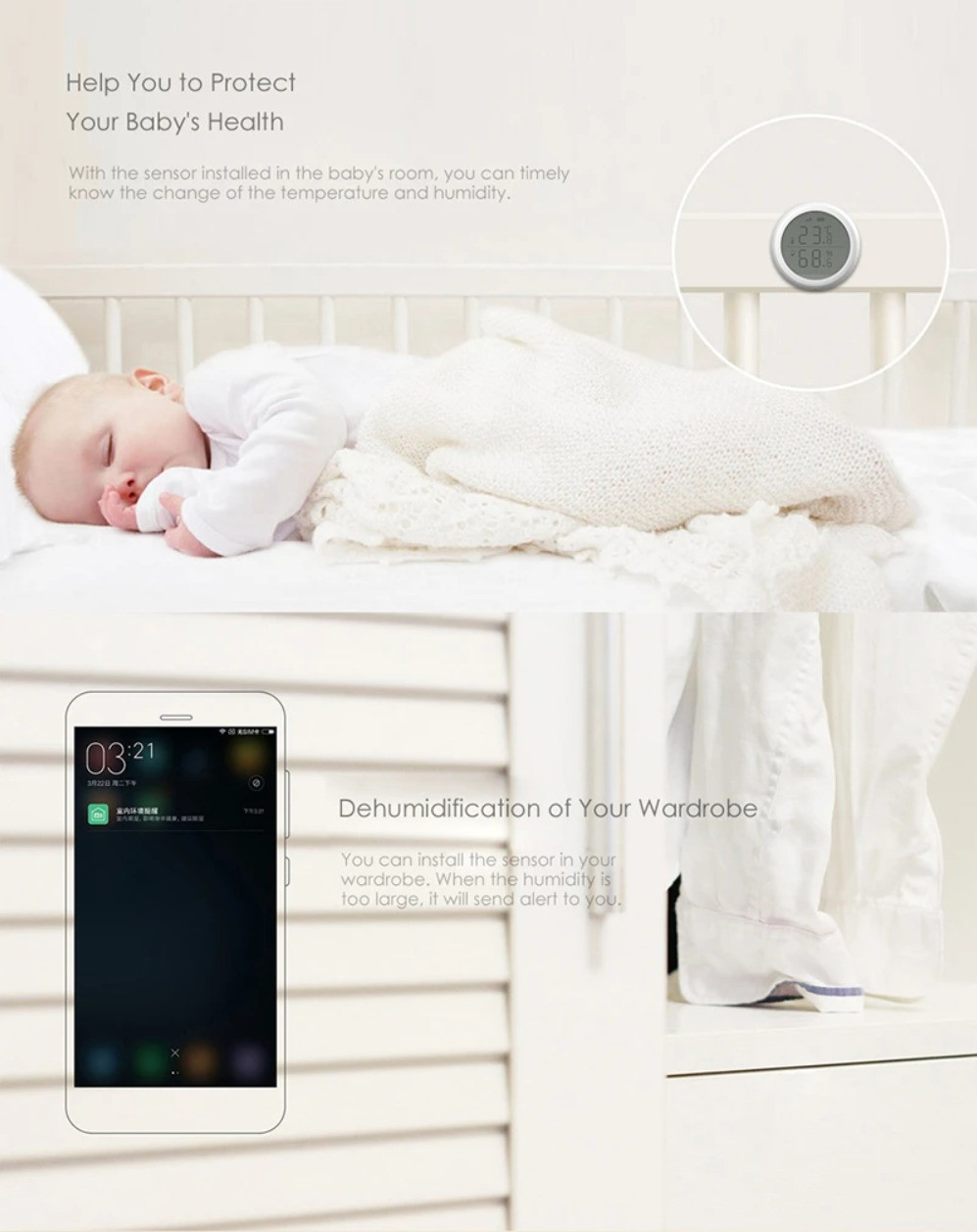 Smart Home Tuya Zigbee Wifi Wireless Smart Temperature And Humidity Sensor lcd Screen Use With Gateway