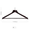 Buy cheap 1.3cm Brown Anti Theft Coat Hangers , Sling Gap Wooden Hotel Hangers from wholesalers