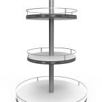 Customized Round Fashion Style Wine Display Rack Sparkling Beverage Metal