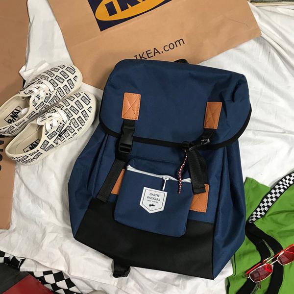 Buy cheap Japan and South Korea UL ZZAG leisure Joker contrast color backpack large capacity simple personality cool student bag from wholesalers