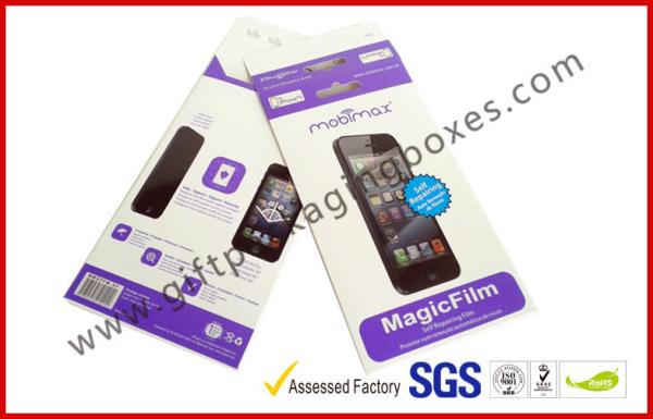 Buy cheap Custom Card Board Packaging For Iphone Protection Film, Hot-Stamping Paper Card Packaging from wholesalers