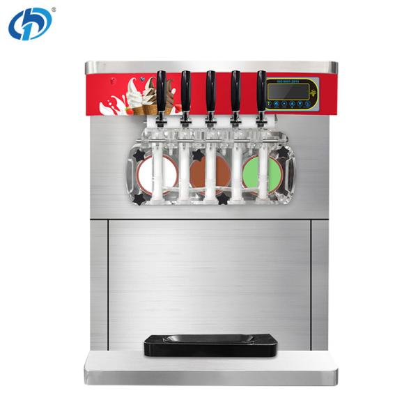 5 Flavors Automatic Ice Cream Making Machine Continuous Production Capacity 225