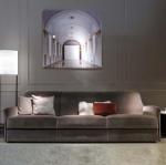 0.9x1.8m Velvet Sectional Sofa Fabric Chaise Longue Chesterfield