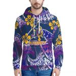Hibiscus Print Men'S Sports Team Hoodies Pullover Streetwear Customizable
