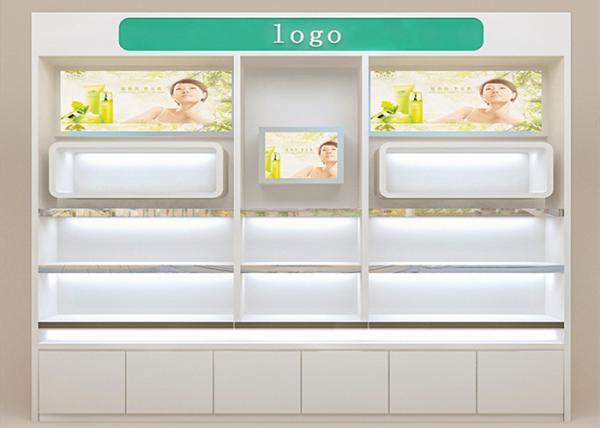Buy cheap Eco Friendly Wooden Cosmetic Store Furniture Stable Structure For Terminal Stores from wholesalers