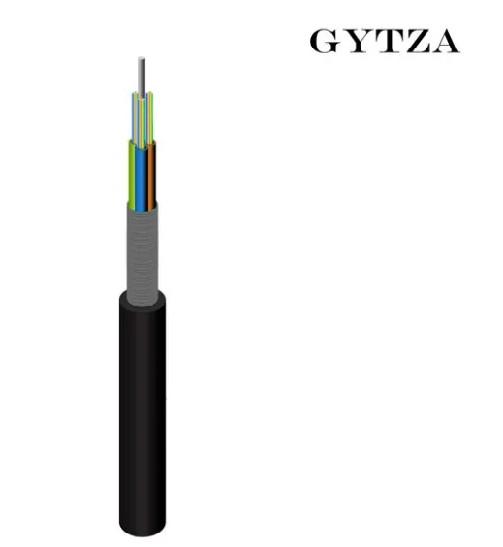 Buy cheap GYTZA Outdoor Multimode Fiber Optic Cable , Dielectric Armored Fiber Optic Cable from wholesalers