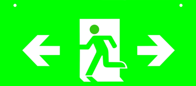 Polaris Series Copper Free Aluminium LED Emergency Exit Light Epoxy powder coating 4